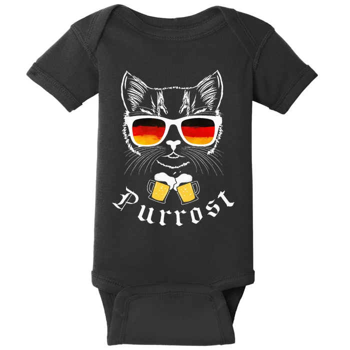 Oktoberfest Cat Pun Prost Celebration Baby Bodysuit