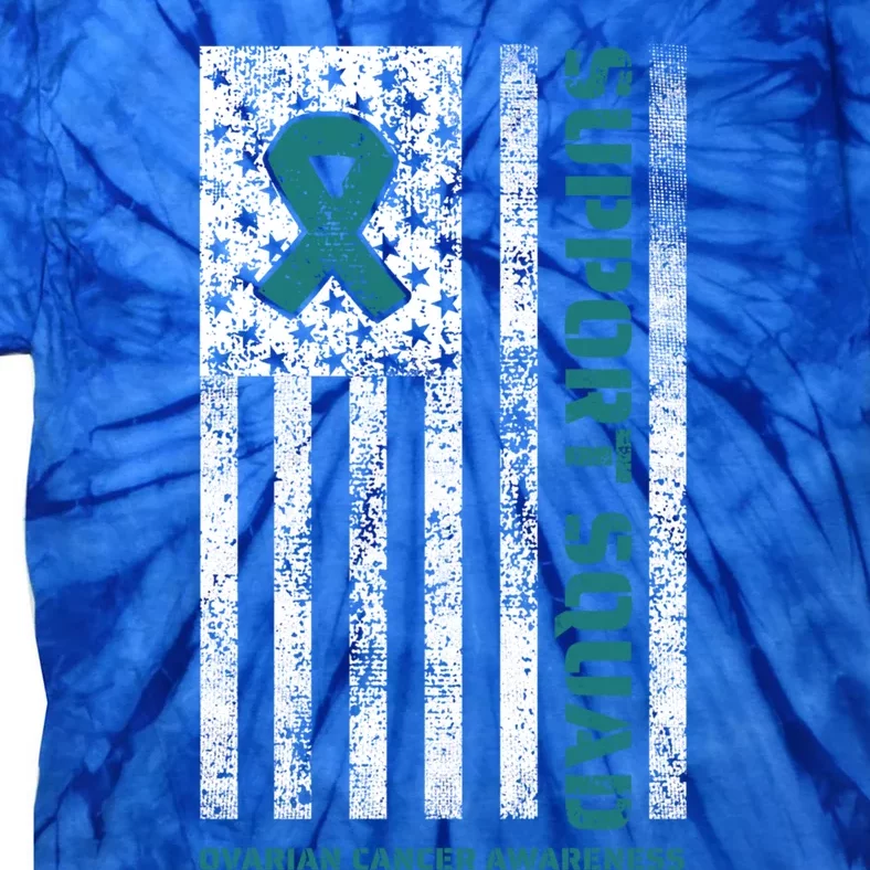 Ovarian Cancer Support Family Cancer Awareness Squad Meaningful Gift Tie-Dye T-Shirt