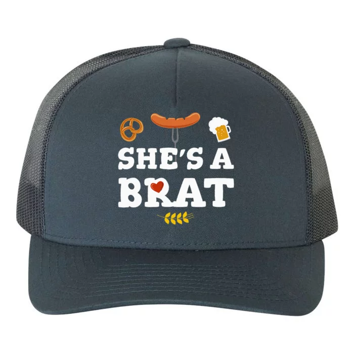 Oktoberfest Couples Shes A Brat Yupoong Adult 5-Panel Trucker Hat