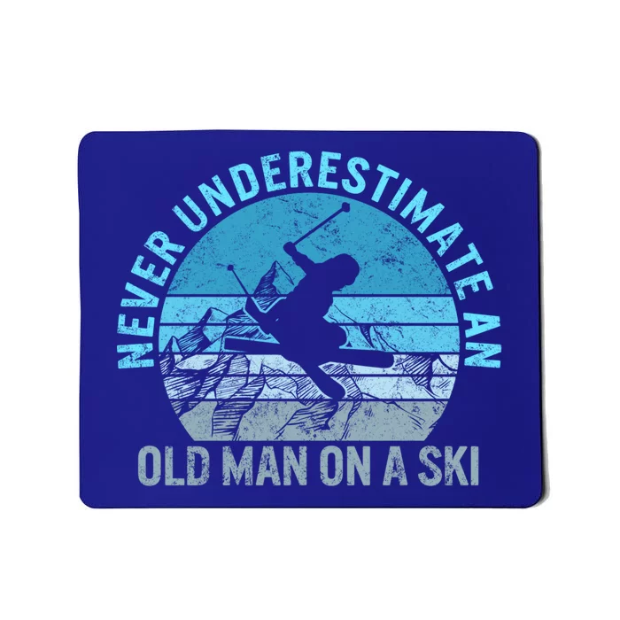 Old Can Ski Fathers Day Grandpa Dad Rider Water Skiing Gift Mousepad