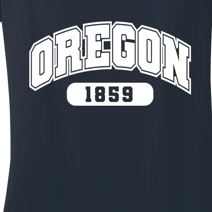 Oregon Collegiate Style 1859 Women's V-Neck T-Shirt