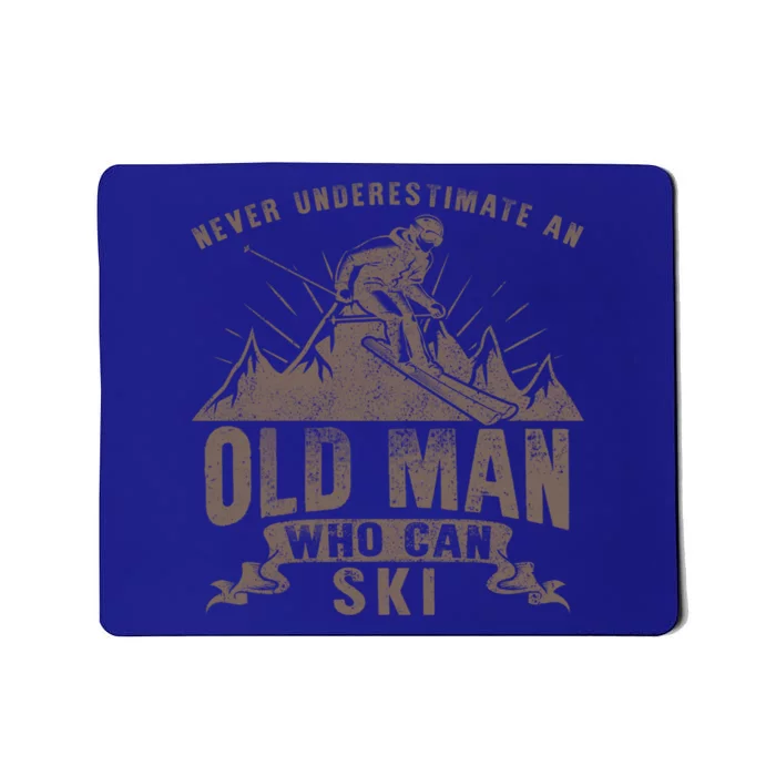 Old Can Ski Fathers Day Grandpa Dad Rider Water Skiing Gift Mousepad