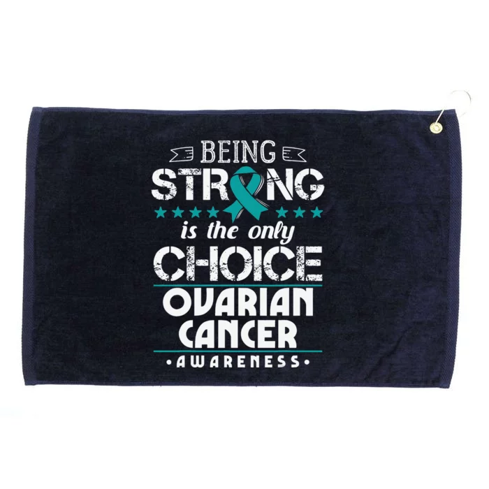 Ovarian Cancer Survivor Teal Awareness Ribbon Grommeted Golf Towel