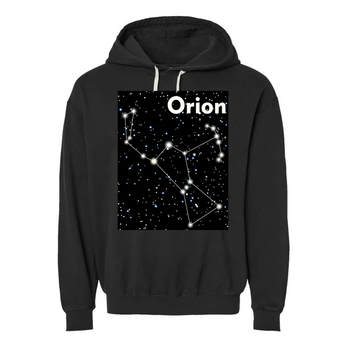 Orion Constellation Space Solar System Stars Garment-Dyed Fleece Hoodie