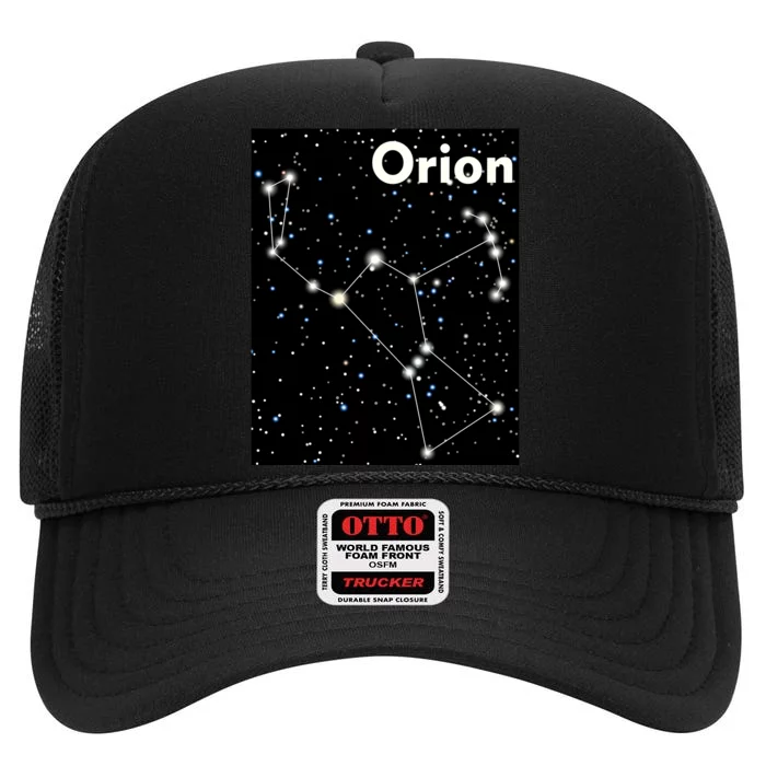 Orion Constellation Space Solar System Stars High Crown Mesh Trucker Hat