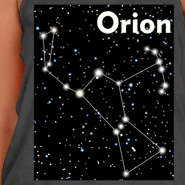 Orion Constellation Space Solar System Stars Women's Knotted Racerback Tank