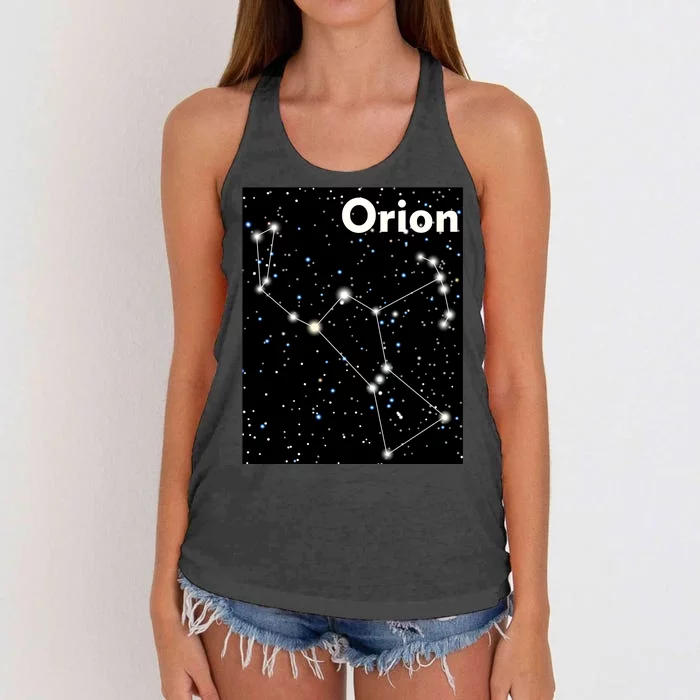 Orion Constellation Space Solar System Stars Women's Knotted Racerback Tank