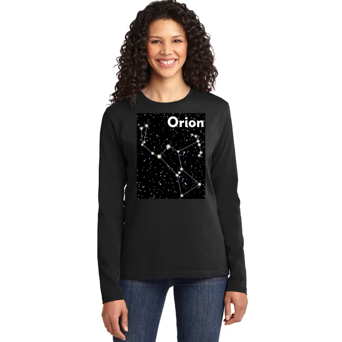 Orion Constellation Space Solar System Stars Ladies Long Sleeve Shirt