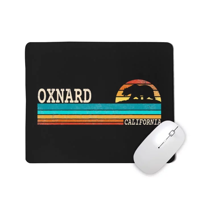 Oxnard California State Bear Retro Sunset Mousepad