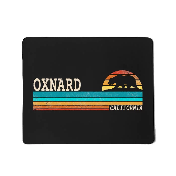 Oxnard California State Bear Retro Sunset Mousepad