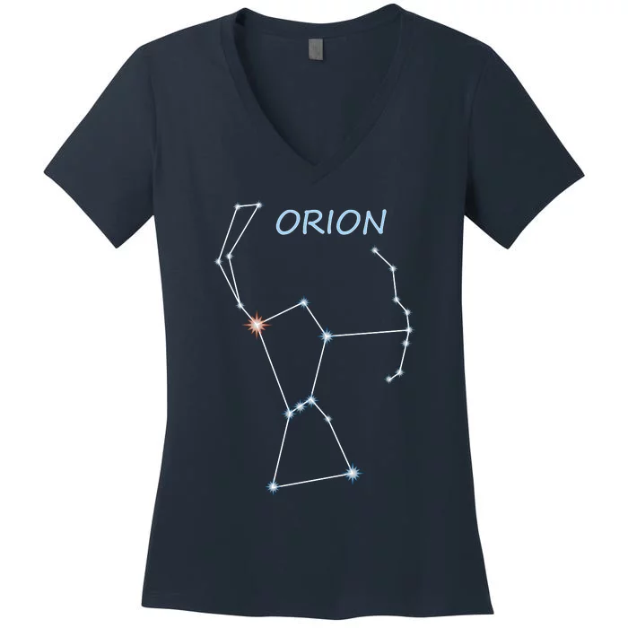 Orion Constellation Space Solar System Stars Astronomy Women's V-Neck T-Shirt