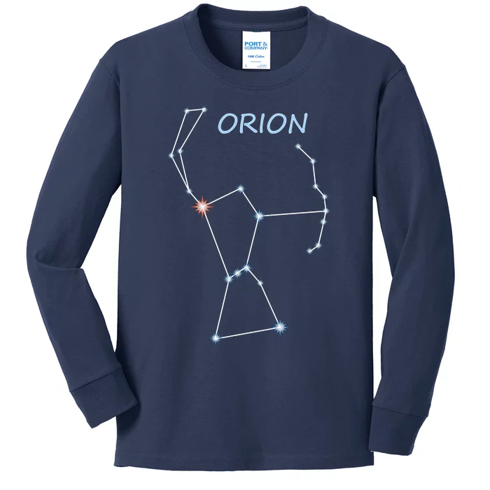 Orion Constellation Space Solar System Stars Astronomy Kids Long Sleeve Shirt