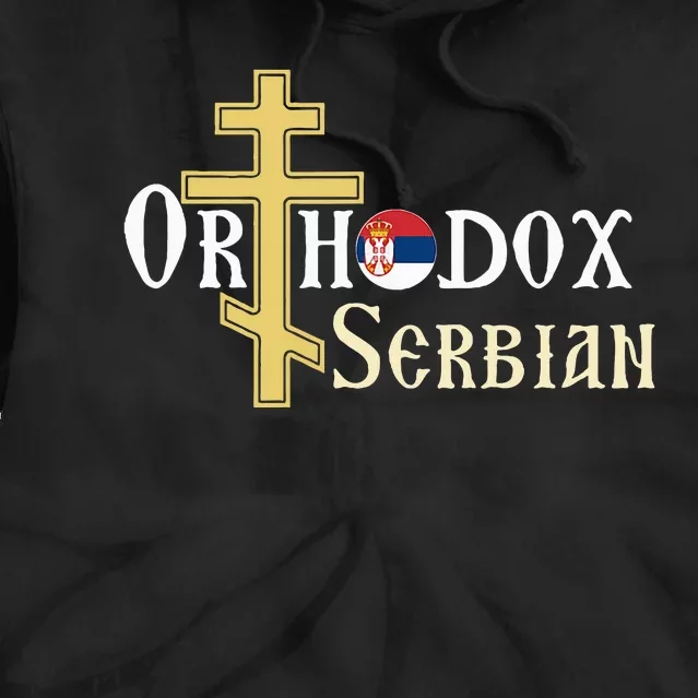 Orthodox Cross Symbol Serbian Christian Tie Dye Hoodie