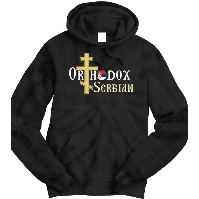 Orthodox Cross Symbol Serbian Christian Tie Dye Hoodie