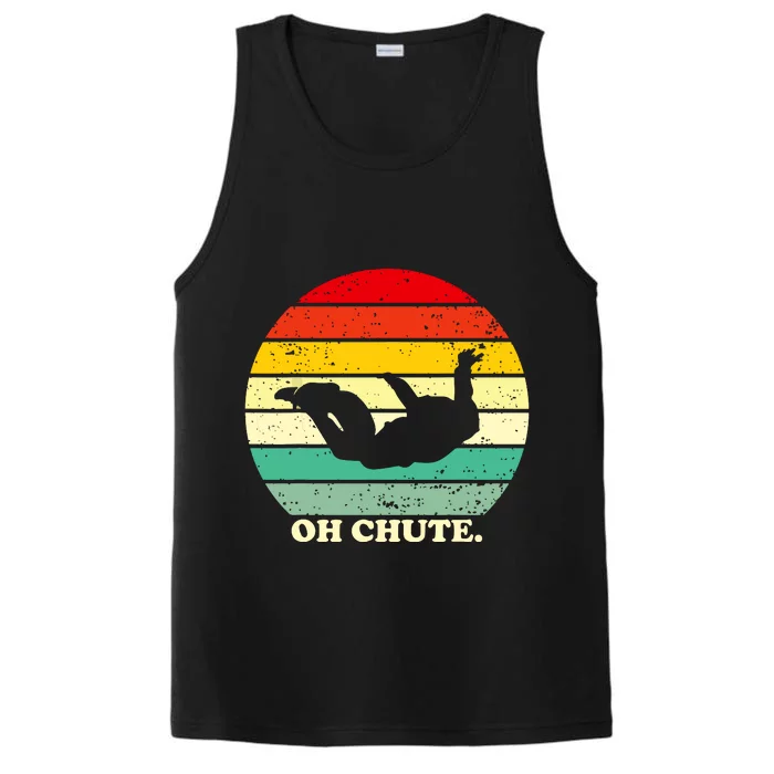 Oh Chute | Skydiving Skydive Sky Diving Skydiver Performance Tank