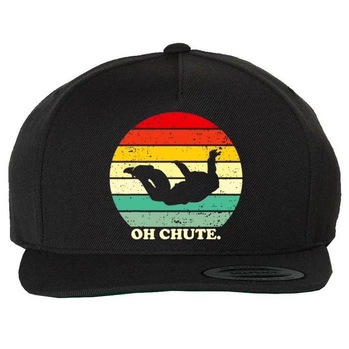 Oh Chute | Skydiving Skydive Sky Diving Skydiver Wool Snapback Cap