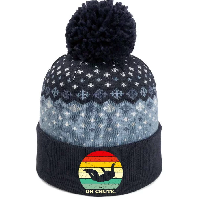 Oh Chute | Skydiving Skydive Sky Diving Skydiver The Baniff Cuffed Pom Beanie