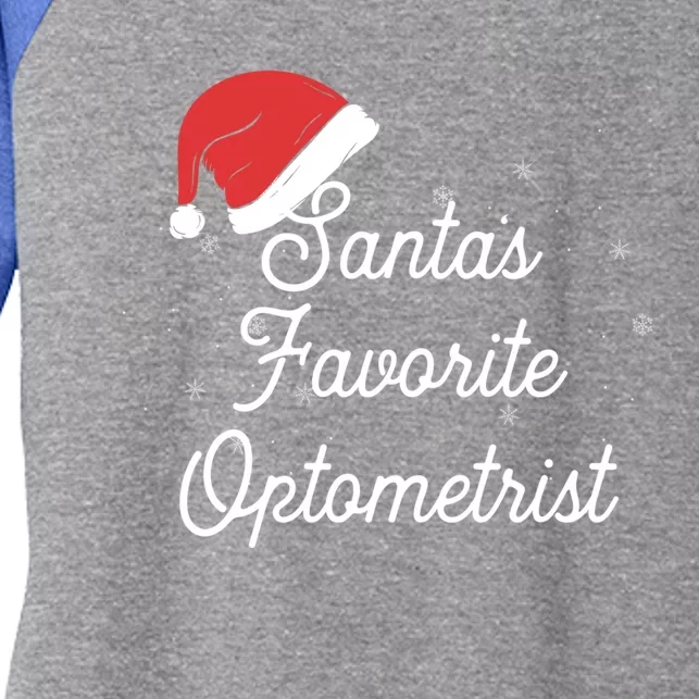 Optometrist Christmas Santa Optometry Eye Doctor Cute Gift Women's Tri-Blend 3/4-Sleeve Raglan Shirt