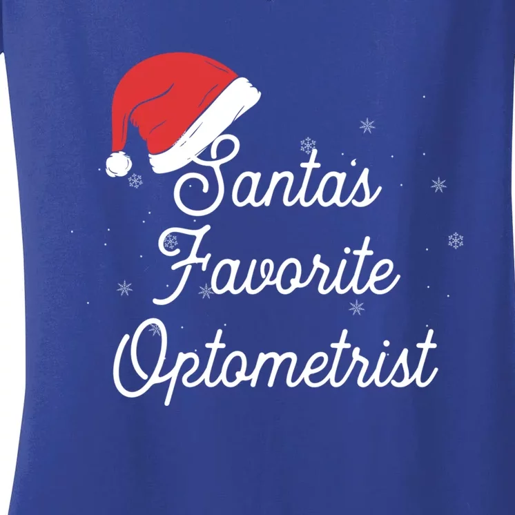 Optometrist Christmas Santa Optometry Eye Doctor Cute Gift Women's V-Neck T-Shirt