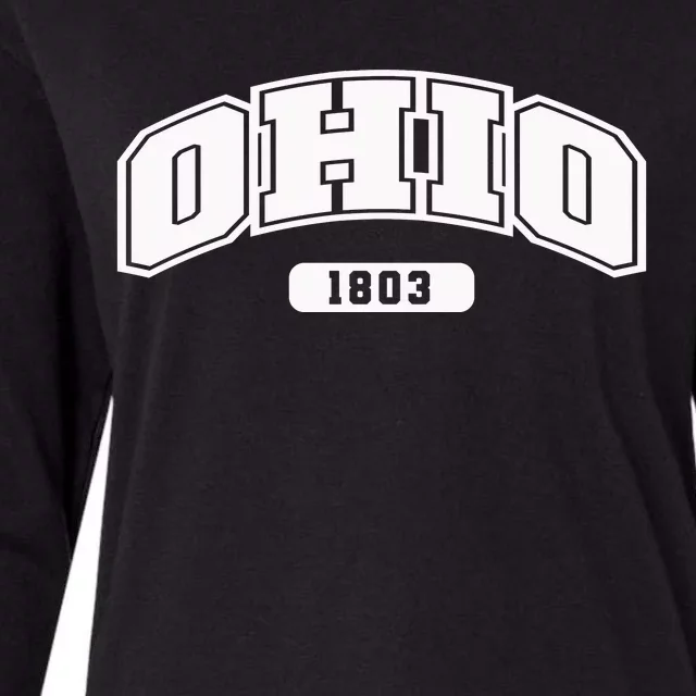 Ohio Collegiate Style 1803 Womens Cotton Relaxed Long Sleeve T-Shirt