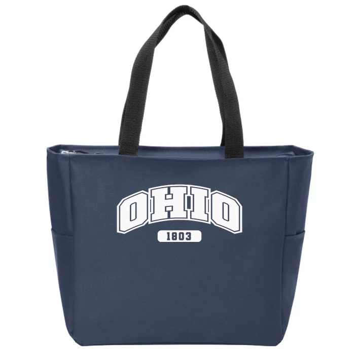 Ohio Collegiate Style 1803 Zip Tote Bag