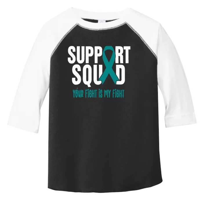 Ovarian Cancer Support Squad Ovarian Cancer Awareness Toddler Fine Jersey T-Shirt