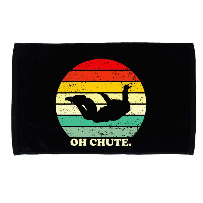 Oh Chute Skydiving Skydive Sky Diving Skydiver Microfiber Hand Towel