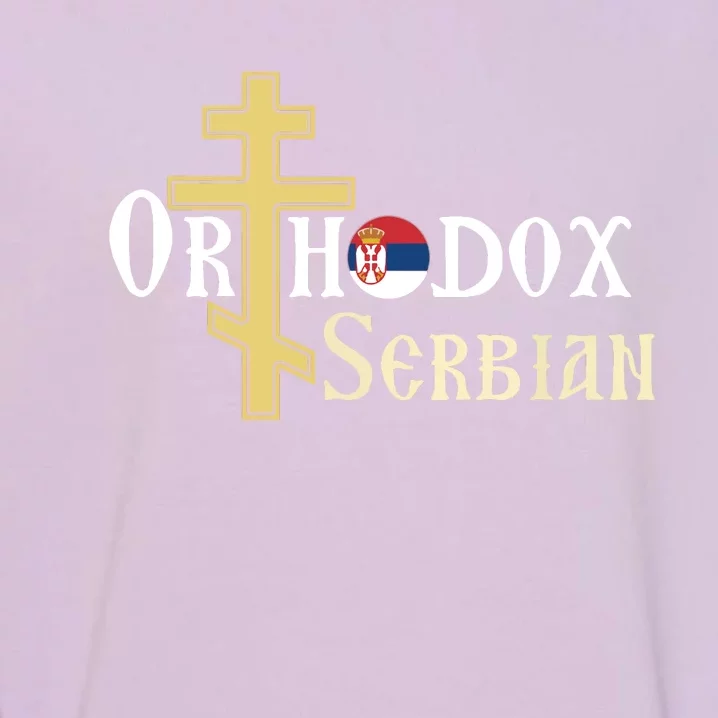 Orthodox Cross Symbol Serbian Christian Garment-Dyed Sweatshirt