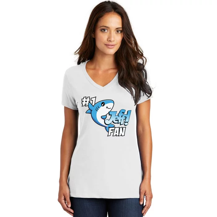 One Cozy Shark Gift Funny Women's V-Neck T-Shirt