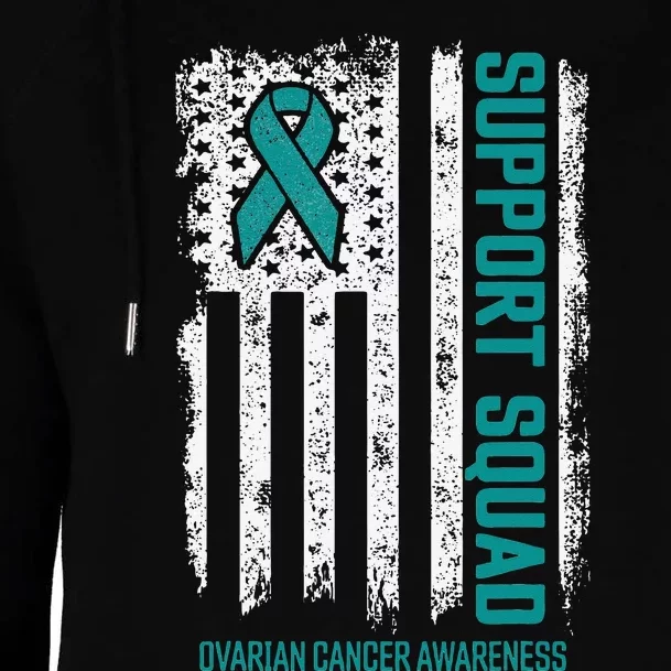 Ovarian Cancer Support Squad Ovarian Cancer Awareness Womens Funnel Neck Pullover Hood