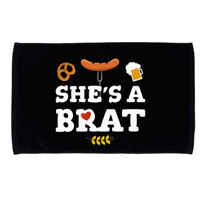 Oktoberfest Couples SheS A Brat Microfiber Hand Towel