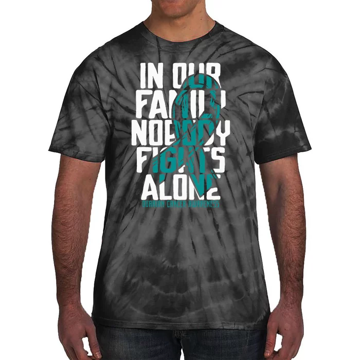 Ovarian Cancer Support Family Ovarian Cancer Awareness Tie-Dye T-Shirt