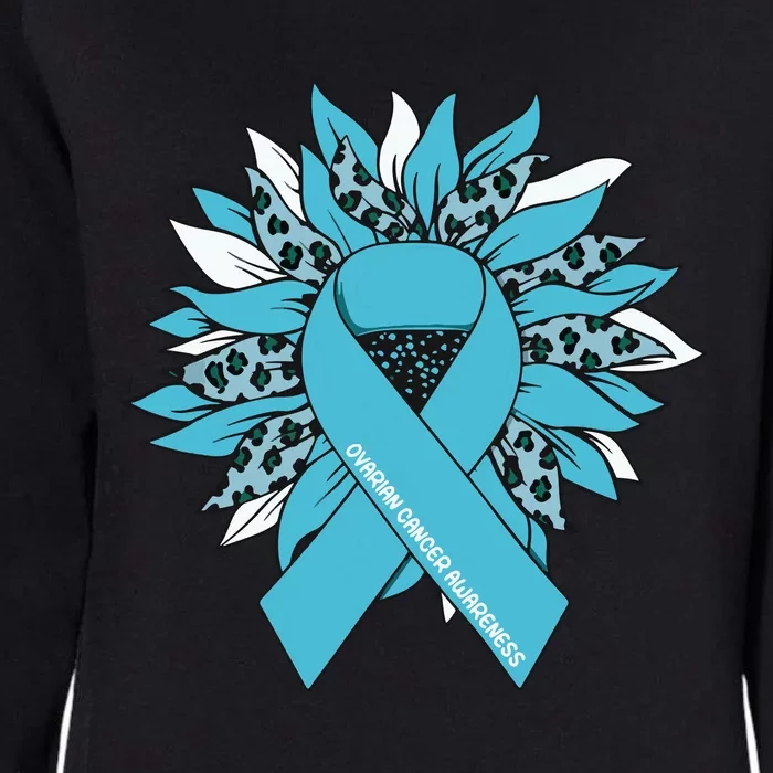 Ovarian Cancer Shirts Sunflower Ovarian Cancer Awareness Womens California Wash Sweatshirt