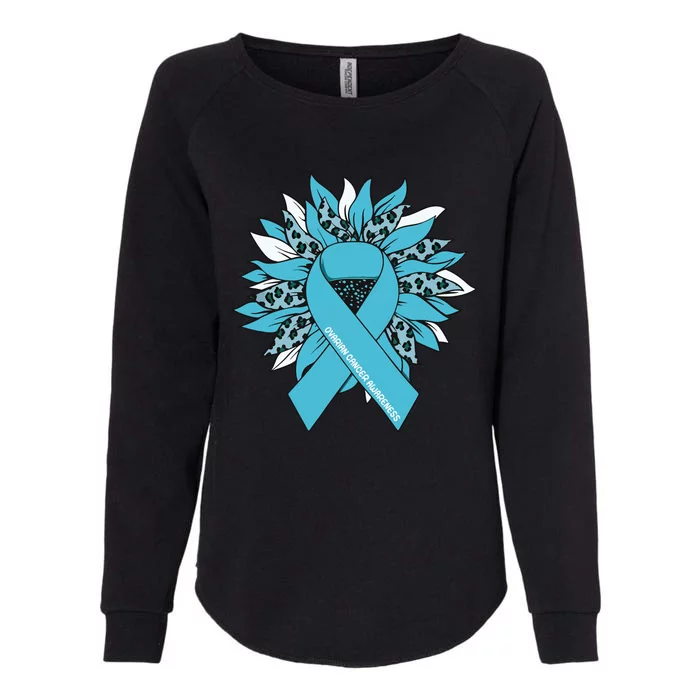 Ovarian Cancer Shirts Sunflower Ovarian Cancer Awareness Womens California Wash Sweatshirt