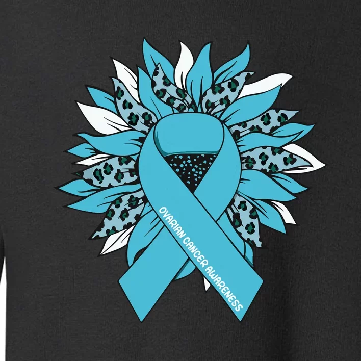 Ovarian Cancer Shirts Sunflower Ovarian Cancer Awareness Toddler Sweatshirt