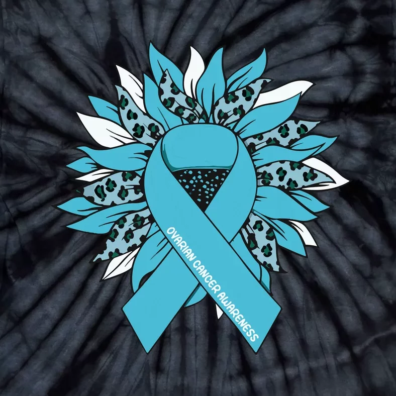 Ovarian Cancer Shirts Sunflower Ovarian Cancer Awareness Tie-Dye T-Shirt