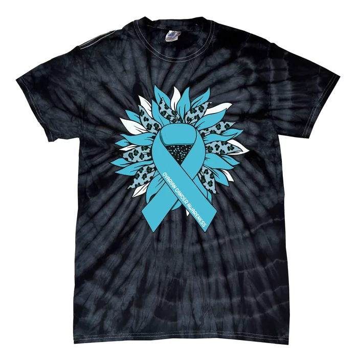 Ovarian Cancer Shirts Sunflower Ovarian Cancer Awareness Tie-Dye T-Shirt