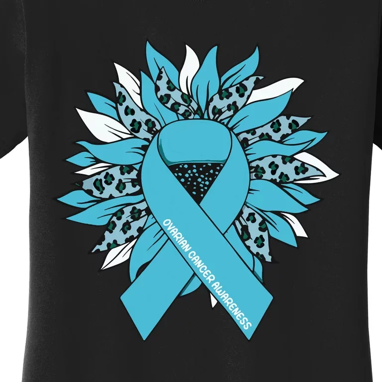 Ovarian Cancer Shirts Sunflower Ovarian Cancer Awareness Women's T-Shirt