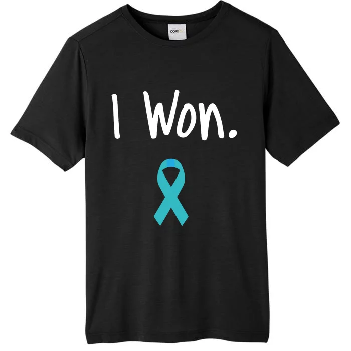 Ovarian Cancer Survivor I Won Ovarian Cancer Awareness ChromaSoft Performance T-Shirt