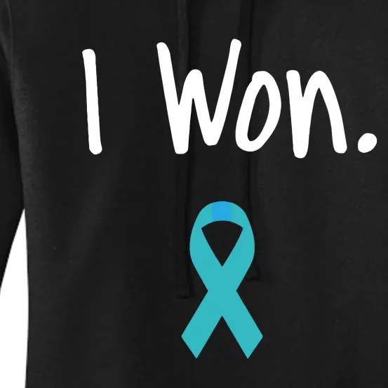 Ovarian Cancer Survivor I Won Ovarian Cancer Awareness Women's Pullover Hoodie