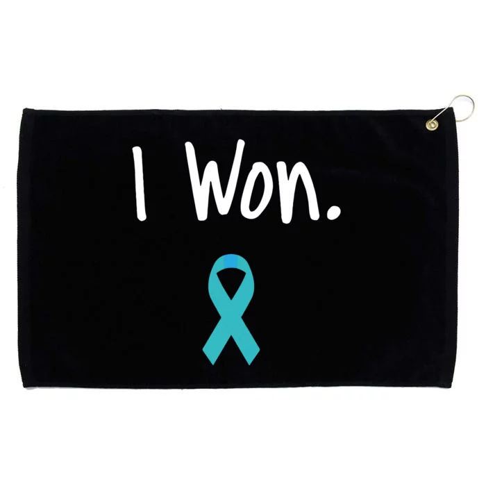 Ovarian Cancer Survivor I Won Ovarian Cancer Awareness Grommeted Golf Towel