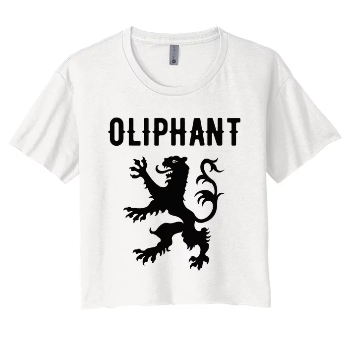 Oliphant Clan Scottish Family Name Scotland Heraldry Women's Crop Top Tee