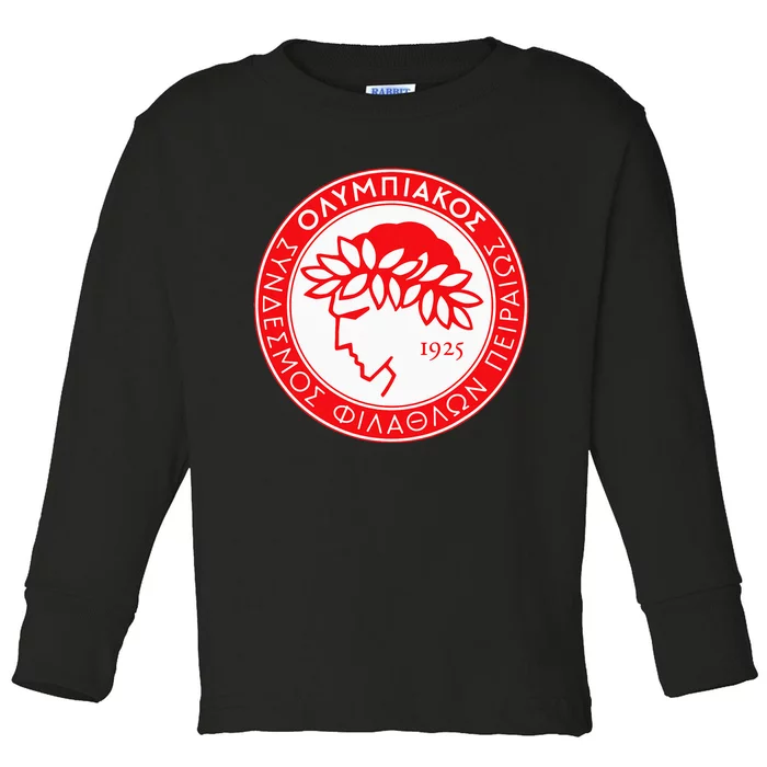 Olympiacos Club Supporter Fan Greece Greek Toddler Long Sleeve Shirt