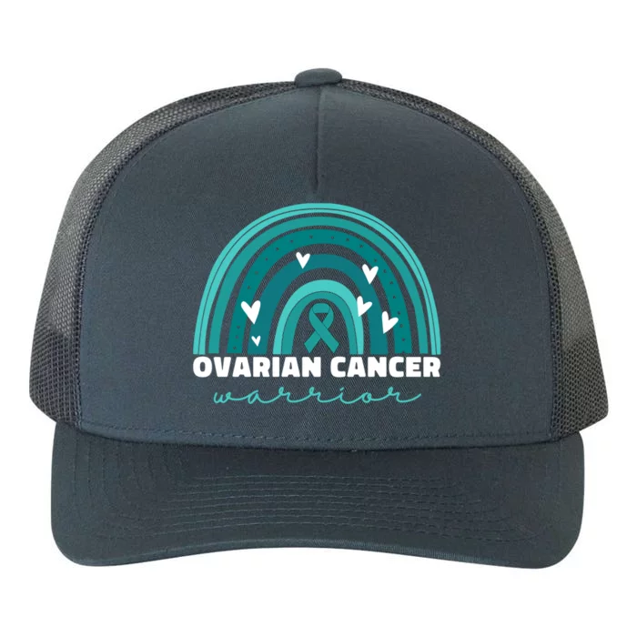 Ovarian Cancer Teal Ribbon Ovarian Cancer Warrior Gift Yupoong Adult 5-Panel Trucker Hat