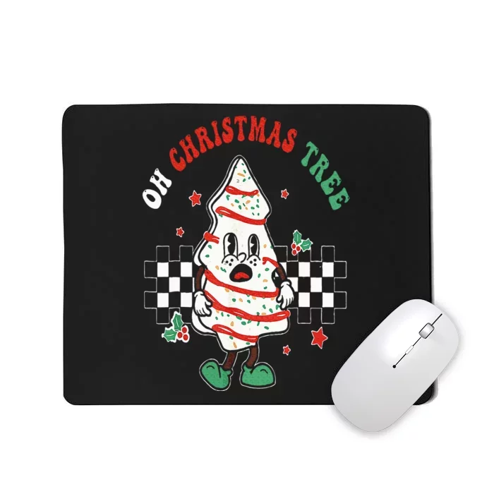 Oh Christmas Tree Cakes Debbie Becky Jen Groovy Retro Pajama Mousepad