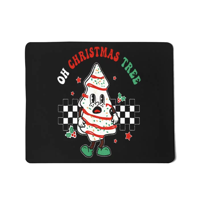 Oh Christmas Tree Cakes Debbie Becky Jen Groovy Retro Pajama Mousepad