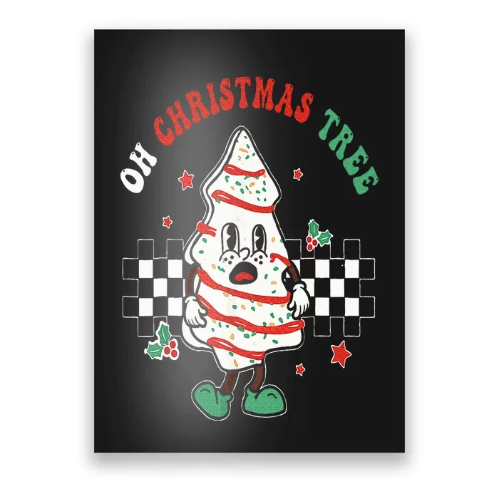 Oh Christmas Tree Cakes Debbie Becky Jen Groovy Retro Pajama Poster