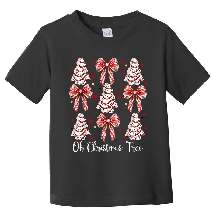 Oh Christmas Tree Cakes Debbie Funny Christmas Snack Cake Toddler T-Shirt