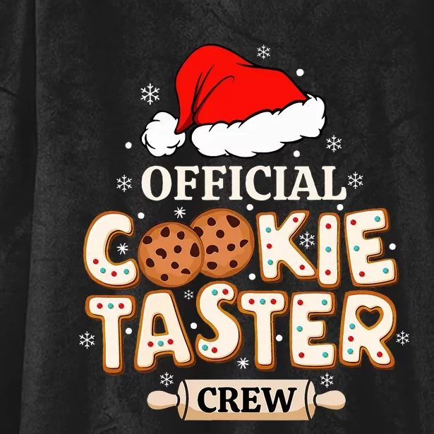 Official Cookie Taster Crew, Funny Christmas Baking Team Hooded Wearable Blanket