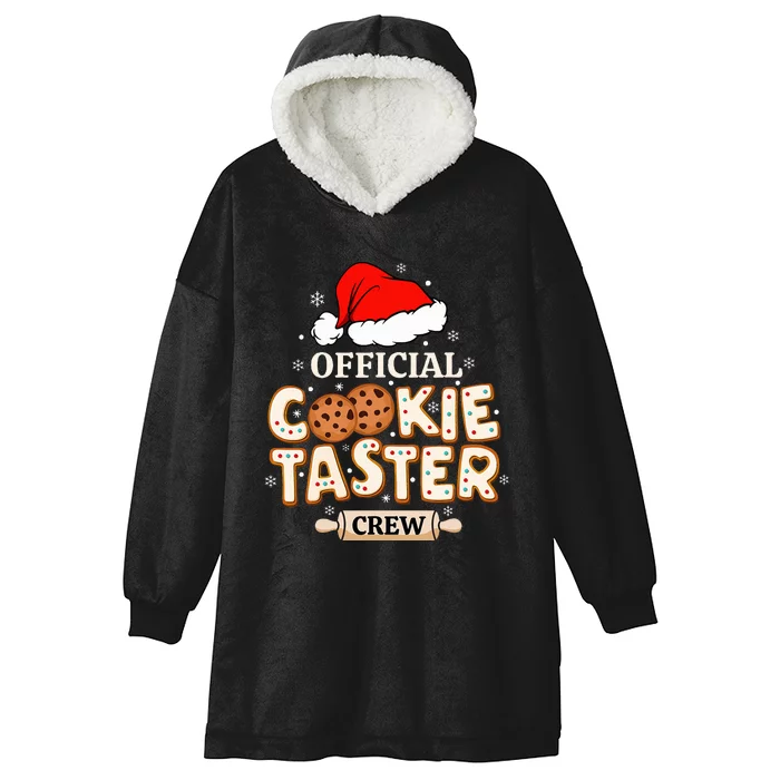 Official Cookie Taster Crew, Funny Christmas Baking Team Hooded Wearable Blanket